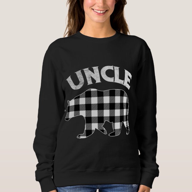 Black and White Buffalo Play farbror Bear-jul T Shirt (Framsida)