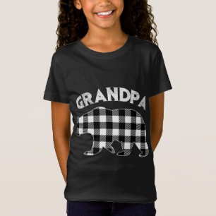 Black and White Buffalo Play Grandpa Bear Christm T Shirt