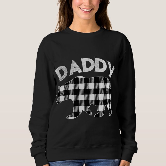 Black and White Buffalo Play Pappa Bear-jul T Shirt (Framsida)