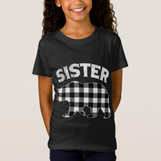 Black and White Buffalo Play Sister Bear Christma T Shirt