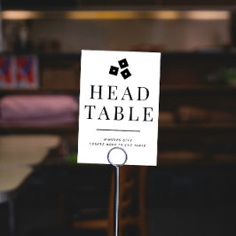Black and White Bunco Head Bordsnummer