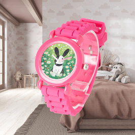 Black and White Bunny eWatch Watch Armbandsur