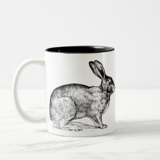 Black and White Bunny Rabbit Coffee Mugg