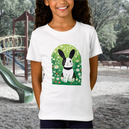 Black and White Bunny T Shirt