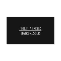 Black and white business card
