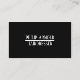 Black and white business card visitkort