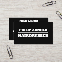 Black and white business card visitkort