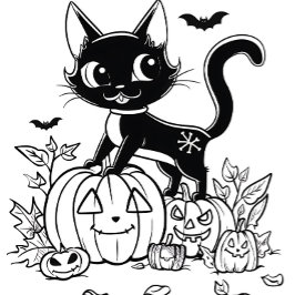 Black and White Cartoon Cat T Shirt