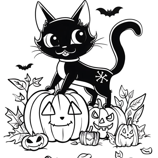 Black and White Cartoon Cat T Shirt (Skapare uppladdad)