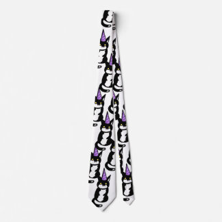 Black and White Cat Celebration Tie Slips