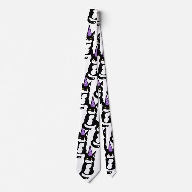 Black and White Cat Celebration Tie Slips (Framsida)