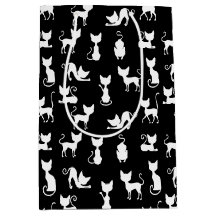 Black and White Cat Silhouette