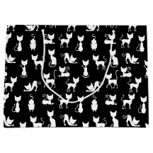 Black and White Cat Silhouette