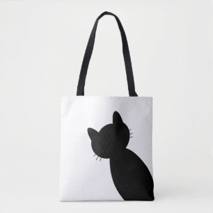 Black and White Cat Silhouette  Tygkasse