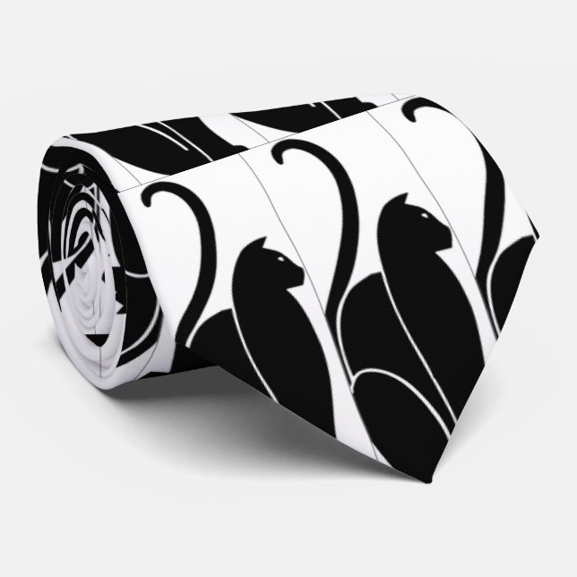 Black and White cat Tie Slips (Rullad)
