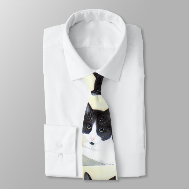 Black and White Cat Tie Slips (Bunden)