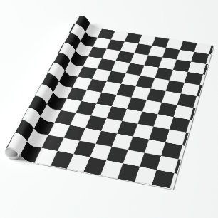 Black and White Checker Presentpapper