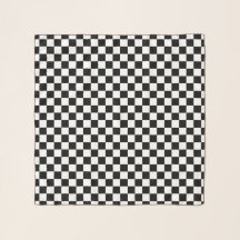 Black and White Checkerboard Jockey Silke