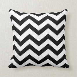 Black and White Chevron Kudde