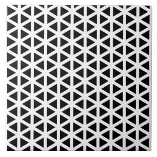 Black and White Chevron Mönster Kakelplatta