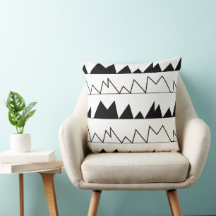 Black and White Chevron Mönster Kudde