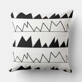 Black and White Chevron Mönster Kudde