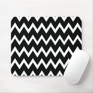 Black and White Chevron Mönster Musmatta