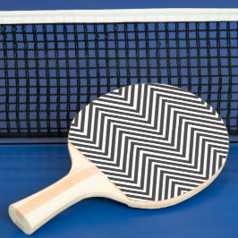 Black and White Chevron Mönster Pingisracket
