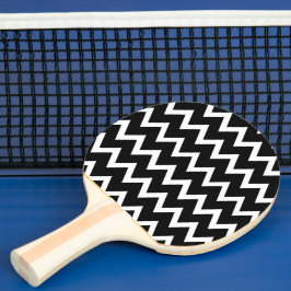 Black and White Chevron Mönster Pingisracket