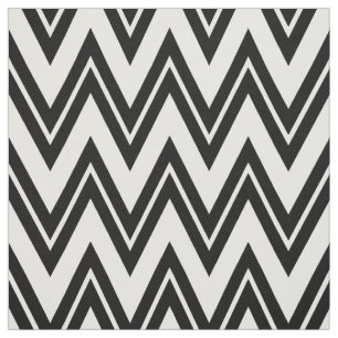 Black and White Chevron Mönster Tyg