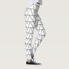 Black and White Chevron Rand Leggings