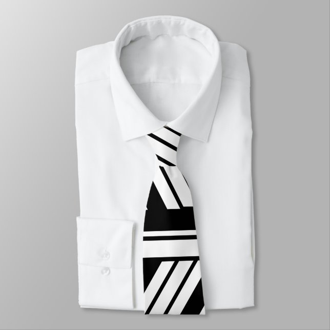 Black and White Chevron Rand Mönster Slips (Bunden)
