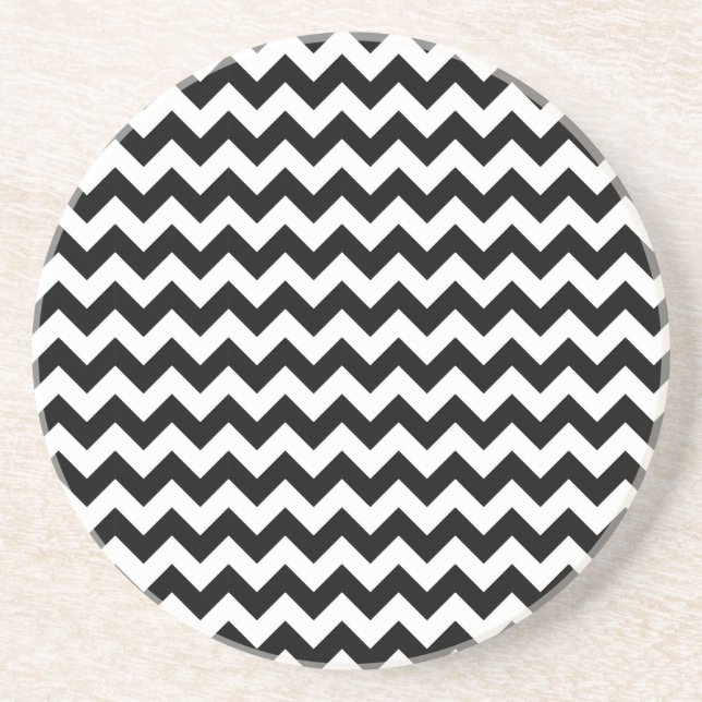 Black and White Chevron Underlägg (Framsidan)
