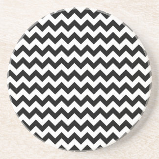 Black and White Chevron Underlägg Sandsten