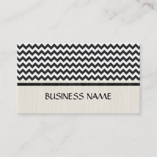 Black and White Chevron Zigzag Mönster Visitkort