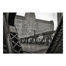 Black and White Chicago City View