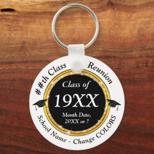 Black and White, Class Reunion Gift Ideas Nyckelring