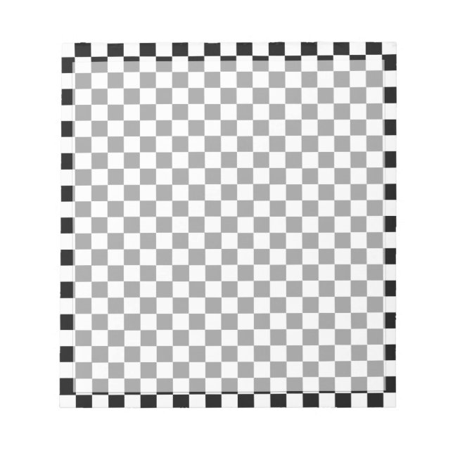 Black and White Classic Checkerboard av STaylor Anteckningsblock (Framsida)