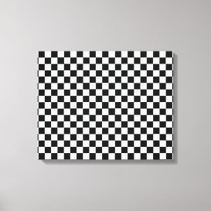 Black and White Classic Checkerboard av STaylor Canvastryck