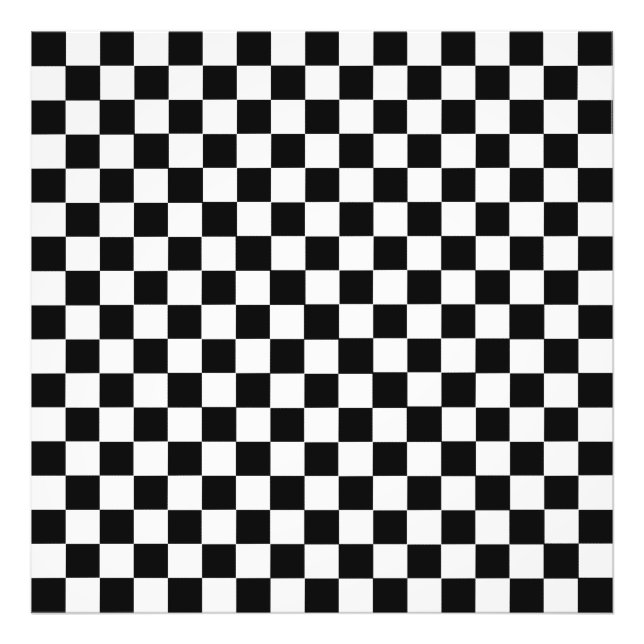 Black and White Classic Checkerboard av STaylor Fototryck (Framsidan)