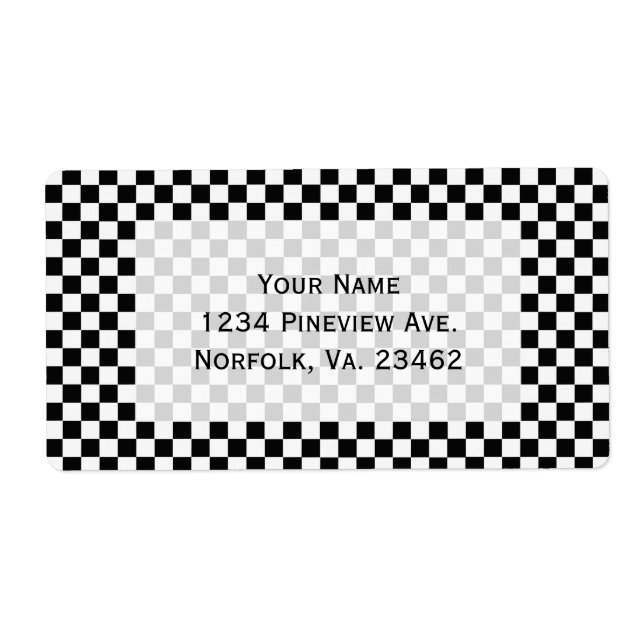 Black and White Classic Checkerboard av STaylor Fraktsedel (Framsidan)