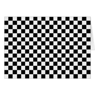 Black and White Classic Checkerboard av STaylor Hälsningskort