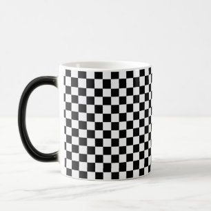 Black and White Classic Checkerboard av STaylor Magisk Mugg