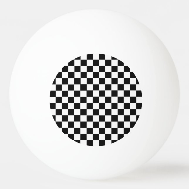 Black and White Classic Checkerboard av STaylor Pingisboll (Framsidan)