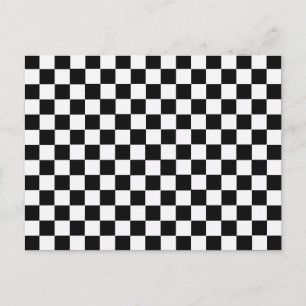 Black and White Classic Checkerboard av STaylor Vykort