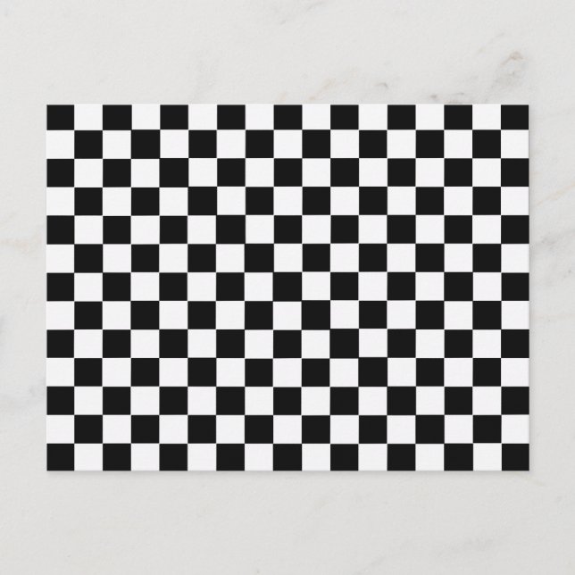 Black and White Classic Checkerboard av STaylor Vykort (Framsida)