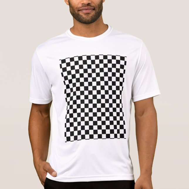 Black and White Classic Checkerboard ST-aylor Tee (Framsida)