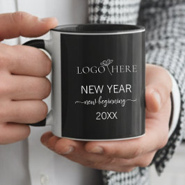 Black and white Company logotyp mugg