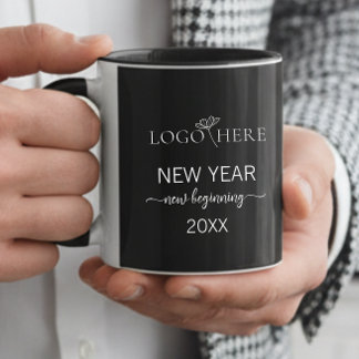 Black and white Company logotyp mugg