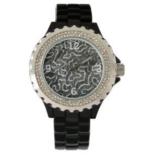 Black and White Coral II Abstrakt Nature Photo Armbandsur
